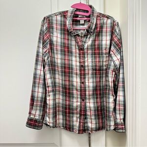 LL Bean gently used woman’s flannel shirt